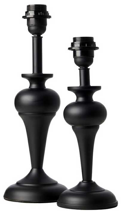 Nielsen_Light STALINĖ LEMPA, ŠILKINĖ JUODA MATINĖ, AUKŠTIS 32,5 CM