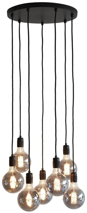 Nielsen_Light Pakabukas „Cluster“ K9, 40 cm skersmens, 7 lizdai, matinis, juodas