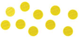 Magnetai 13 mm Nobo geltoni - (10 vnt.)