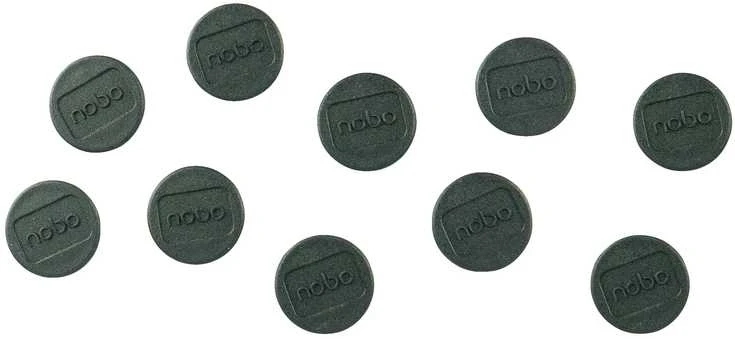 Magnetai Nobo, 24mm, juodos spalvos, 10 vnt./pak.