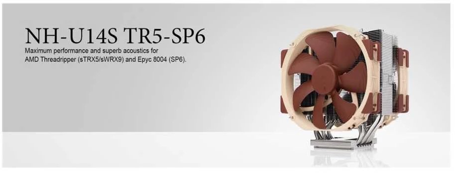 Procesoriaus aušintuvas - Noctua NH-U14S TR5-SP6 14cm Oro Aušintuvas 1500 RPM 24.6 dB Šviesiai Rudas