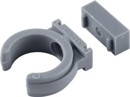 Wavin Pilkas PP vamzdžių laikiklis 50 mm, skirtas 50 mm HT drenažo vamzdžiui