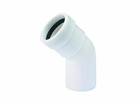 Wavin PP alkūnė 45 laipsnių Ø 32 mm, balta
