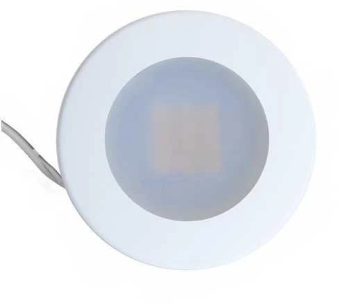 Nordtronic „Alina“ spintelės apšvietimas 350mA 2.2W 2700K 200lm matinės baltos spalvos apvalus
