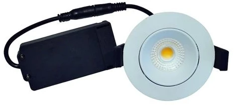 Nordtronic Įleidžiamas šviestuvas „Velia Low Profile“ 5W 3000K Cri>95 apvalus, matinės baltos spalvos