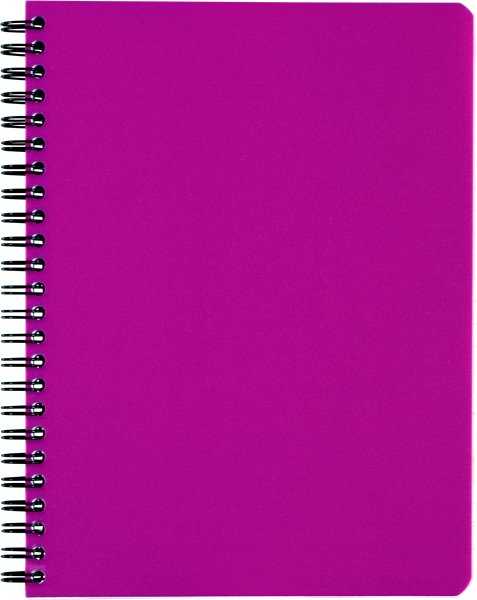 Bantex Notesbog a4 spiral pp svanemærket pink 80 ark 70 g