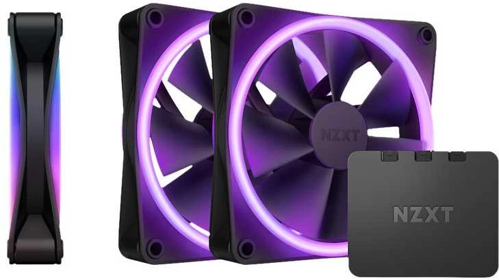 „Wentylator Nzxt F120 RGB DUO 3-pack + Hub“ (RF-D12TF-B1)