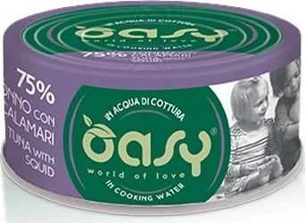 Maisto produktai - Oasy More Love Tuna with Squid drėgnas maistas 70g be glitimo
