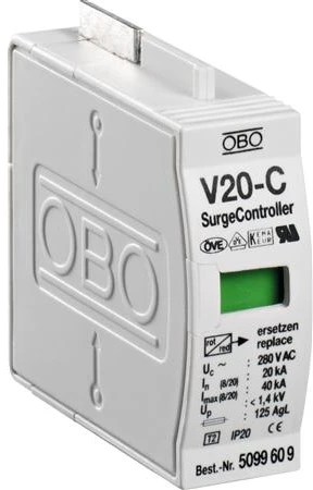 OBO Bettermann V20-C 0-280 viršįtampių apsaugos įtaiso įdėklas 280 V