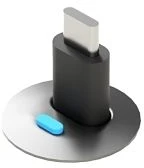 Ochno O-POS-LED-AL-1, USB C, aliuminis, pilka, LED, būsena, 41 g, 1 vnt.
