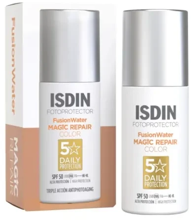 Isdin Fotoprotector Fusion Vanduo Magic Repair Color Spf50+, 50 ml