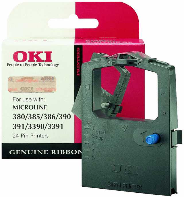 OKI Microline 380 390 391 3390 3391 rašalo juostelė juodas 2.000.000 simbolių 1 pak.
