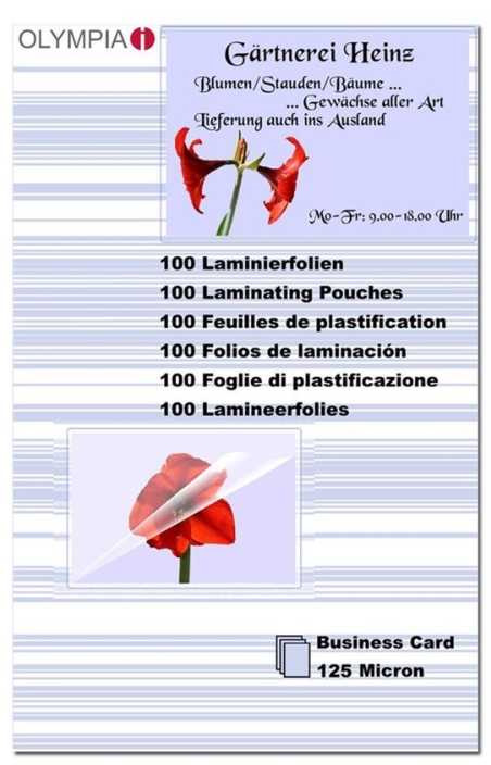 Olympia laminavimo maišelis 1x100 (9179)