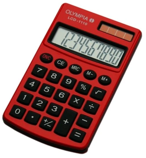 Skaičiuoklė Olympia Olympia skaičiuoklė LCD-1110 raudona