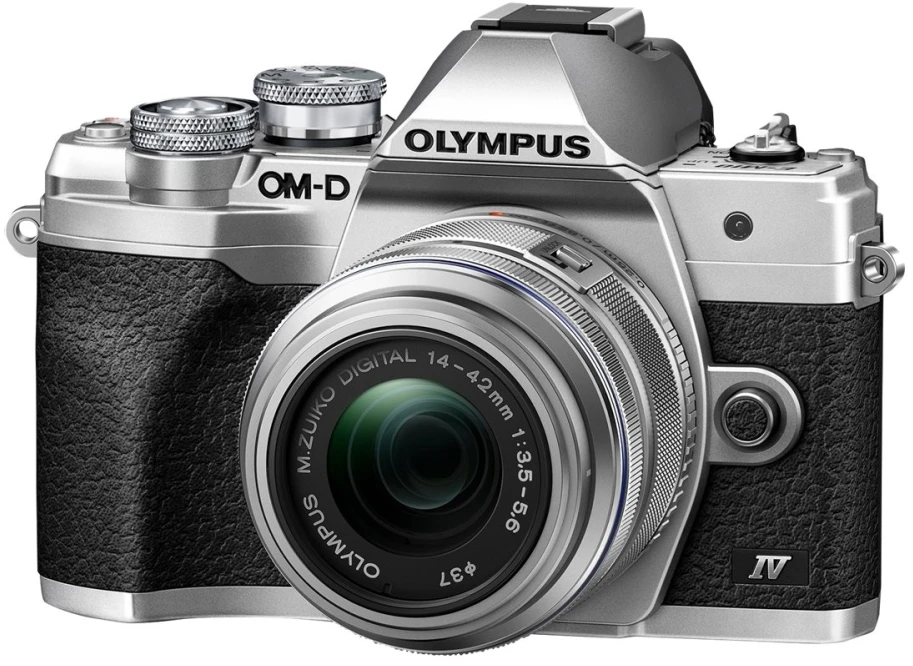 Olympus Apie sistemą Olympus OM-D E-M10 Mark IV (Sidabrinis) + 14-42mm f/3.5-5.6 EZ