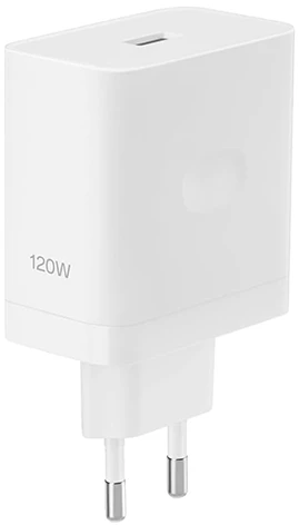 OnePlus 120W Single Port SUPERVOOC Type-A Adapteris Baltas EU
