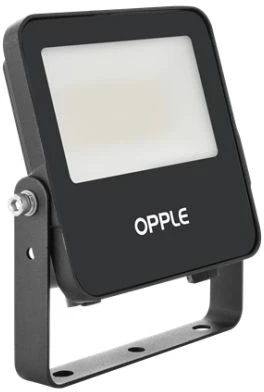 OPPLE Lighting LEDFlood-E3 Re144-30W-830-BL, Juoda, IP66, Aliuminis, Polikarbonatas (PC), Grūdintas stiklas, I, IK07, 1 m