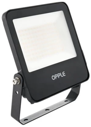 OPPLE Lighting LEDFlood-E3 Re170-50W-830-BL, Juoda, IP66, Aliuminis, Polikarbonatas (PC), Grūdintas stiklas, I, IK07, 1 m