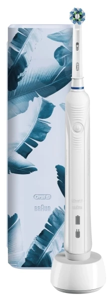 Šepetėlis Oral-B Pro 1 750 CrossAction Baltas + Dėklas Baltas