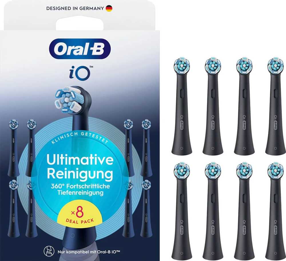 Oral-B 8700216778640 dantų šepetėlio galvutė 8 vnt Juoda