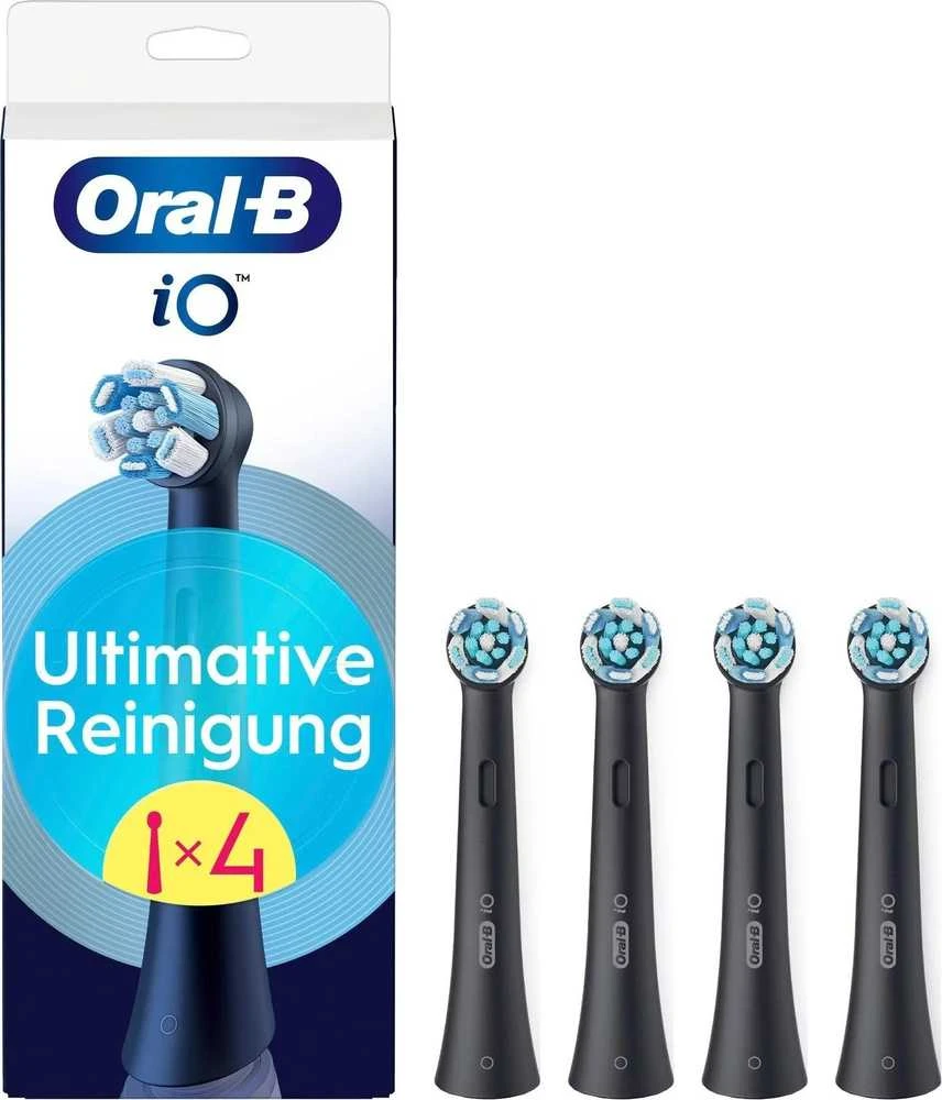 Oral-B iO Ultimate Clean x4 Dantų šepetėlio galvutės, Juoda