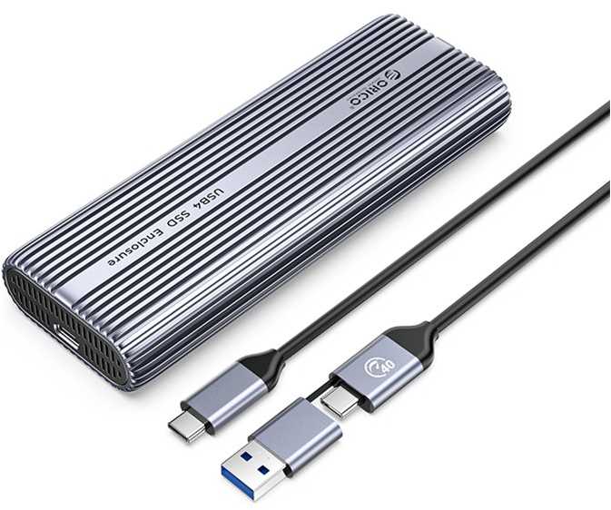 Orico M.2 NVMe SSD korpusas, USB-C 40 Gbps, su ventiliatoriumi, metalinis