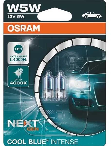 Osram Cool Blue Intense W5W lemputės 2 vnt. pakuotėje