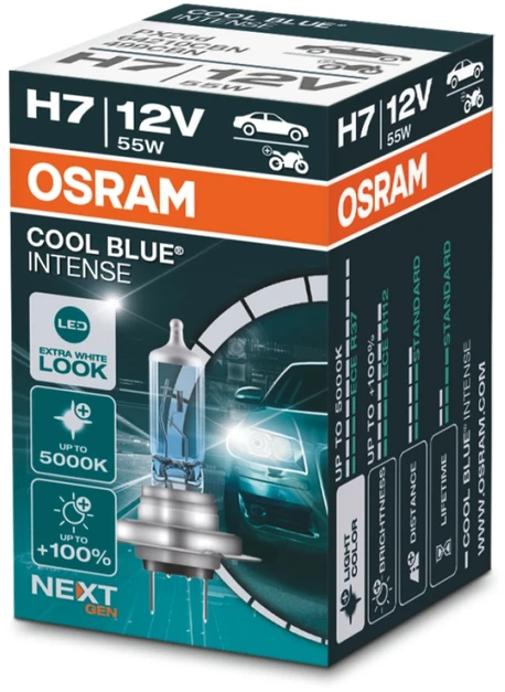 LEMP AUT OSRAM Mėlynas INTENSE 55W 12V H7