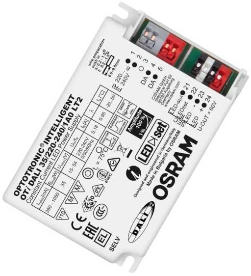 Osram 35W LED maitinimo šaltinis OPTOTRONIC, 350-1050mA, DALI2, NFC