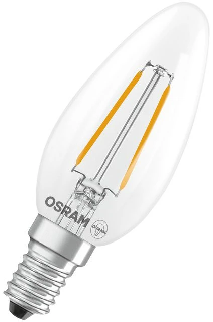 Lemputė Osram LED, B35, šiltai balta, E14, 2.5 W, 250 lm