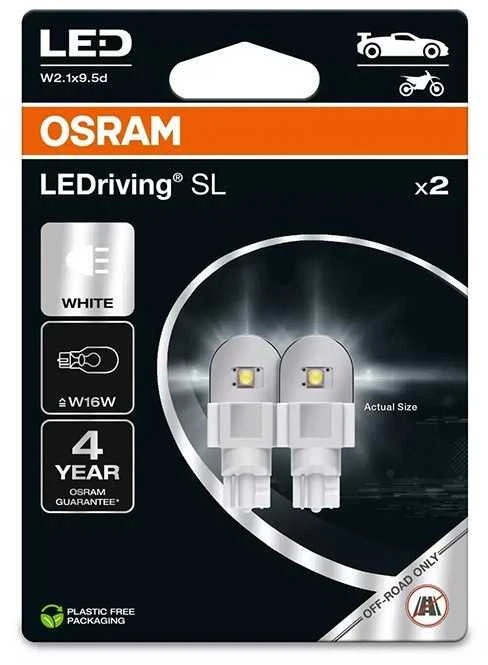 Osram LEDriving SL W16W lemputės, pakuotė