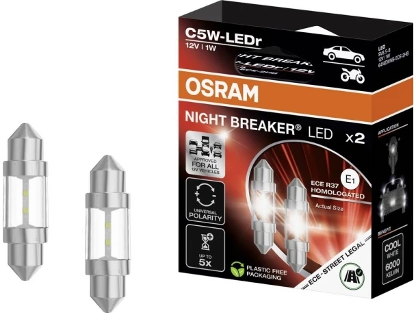 Osram Night Breaker LED C5W ECE komplektas
