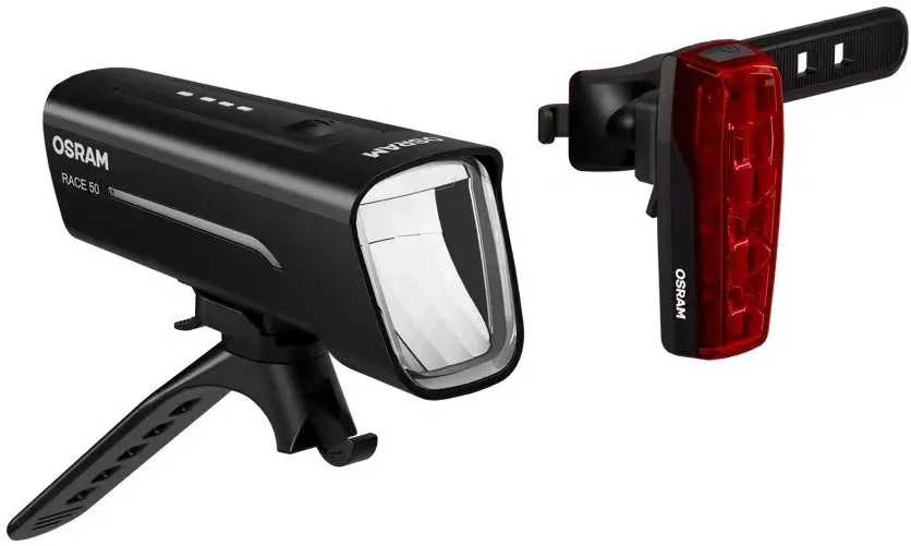 Dviračių žibintų rinkinys Osram LED, plastikas, juoda