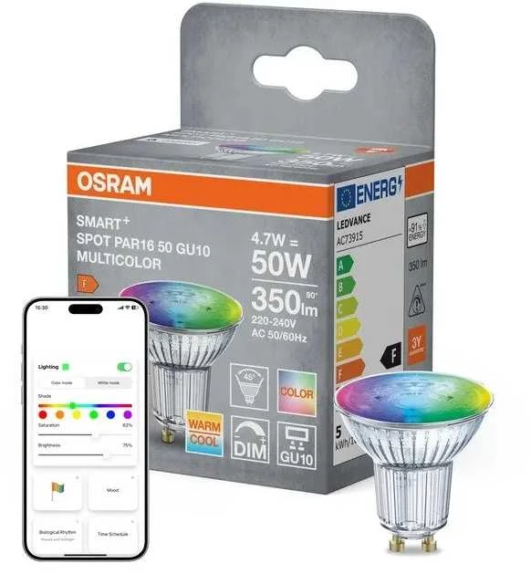 Osram Išmanioji LED lempa SMART WIFI, GU10, 5W, 350lm, RGB