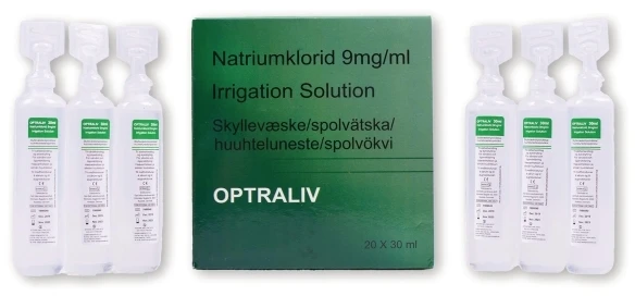 LOCAL Akių plovimo skysčio papildymas - 20 buteliukų po 30 ml. Tinka plokštei Nr. 980100.