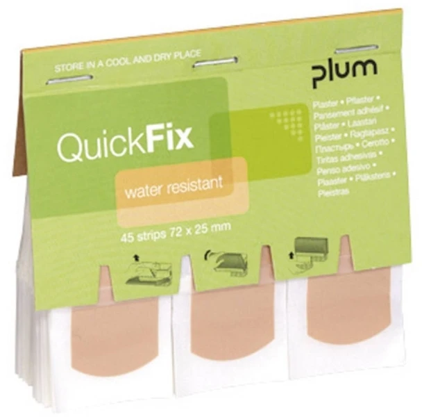 Vandeniui atsparūs pleistrai PLUM QuickFix, 45 vnt.
