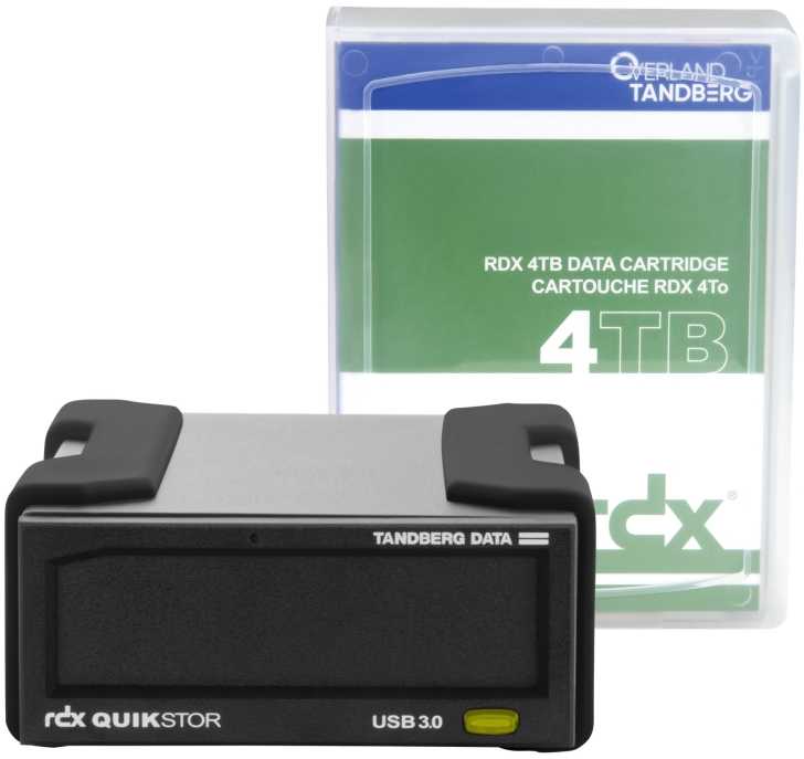 Serveris Tandberg RDX išorinis rinkinys 4 TB kasetė USB3+ - 4000 GB - 3,5 colio