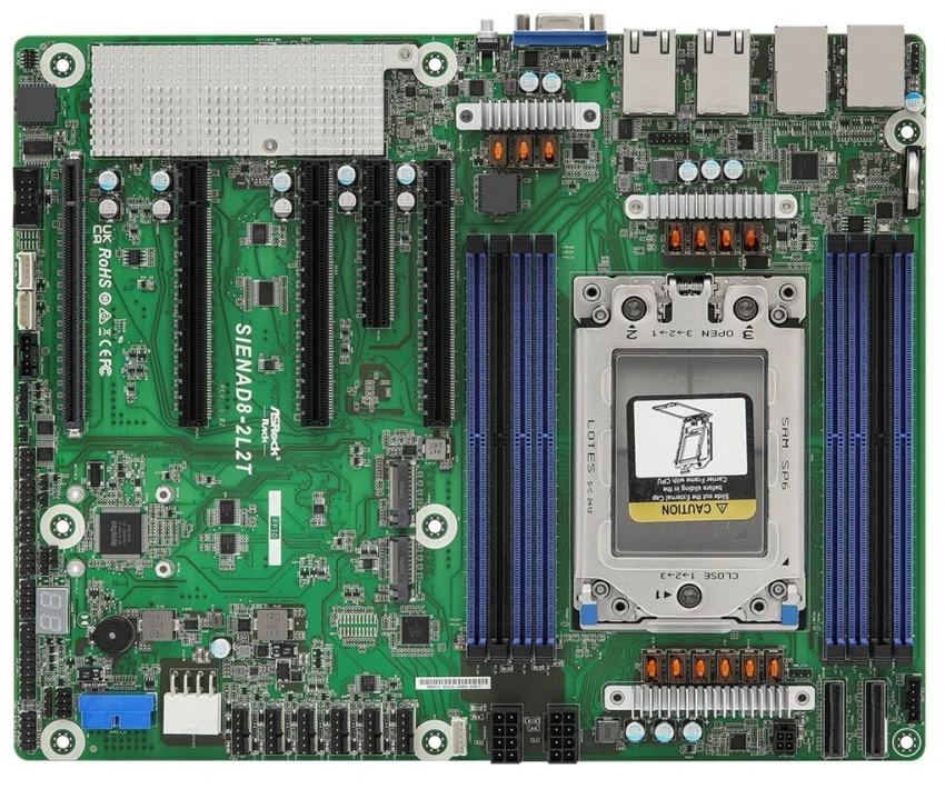 Pagrindinė plokštė ASRock Mainboard SIENAD8-2L2T ATX gniazdo SP6 Single