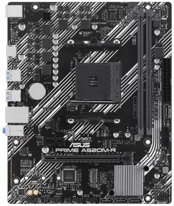Pagrindinė plokštė „Asus“ | Procesorių šeima AMD A520 | Procesoriaus lizdas 1 x Socket AM4 | 2 DIMM lizdai - DDR4, ECC, nebuferiniai | Palaikomos standžiojo disko sąsajos SATA-600 (RAID), 1 x M.2 | SATA jungčių skaičius 4