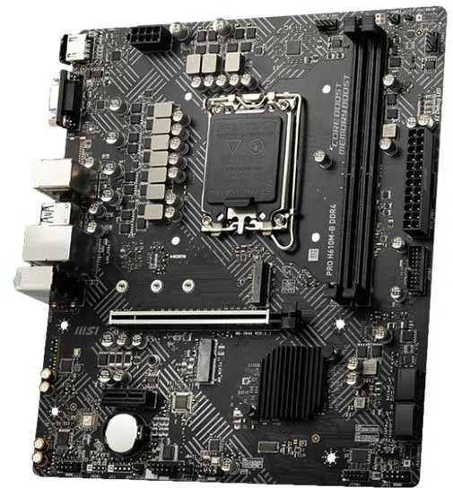 Pagrindinė plokštė MSI PRO H610M-G DDR4/LGA1700/MicroATX/Atminties lizdai 2/1xPCI-Express 3.0 1x/1xPCI-Express 4.0 16x/1xM.2/1x15pin D-sub/1xHDMI/1xDisplayPort/2xAudio-In/1xAudio-Out/4xUSB 2.0/2xUSB 3.2/1xPS/2/1xRJ45