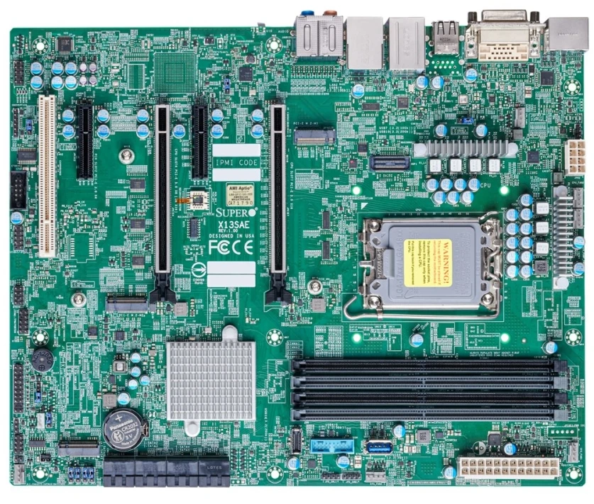 Super Micro Computer Supermicro pagrindinė plokštė MBD-X13SAE ATX Sockel 1700 DDR5 tik masinis