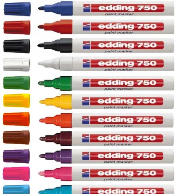 Nuolatinis žymeklis Edding 750 Raudona 10 vnt.