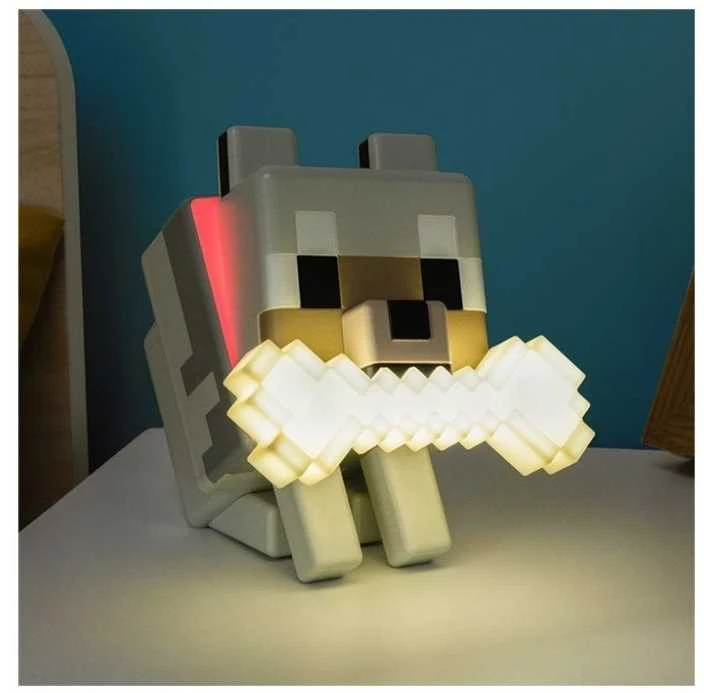 Paladone Minecraft Wolf GloBuddies lempa | 14.3 cm