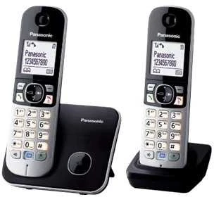 Panasonic KX-TG6812GB, DECT telefonas, 120 įrašų, skambučio numerio atpažinimas, juoda