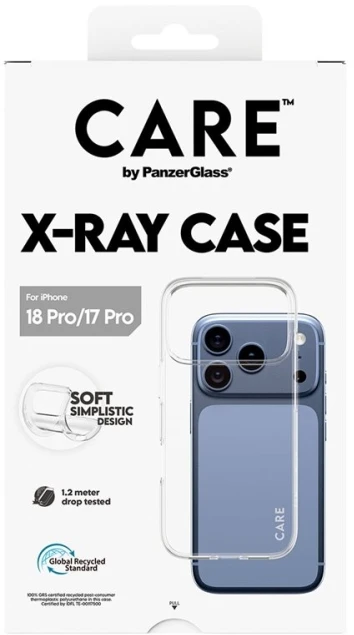 Panzer Glass CARE by PanzerGlass rentgenas telefono dėklas iPhone 18 Pro | iPhone 17 Pro permatomas