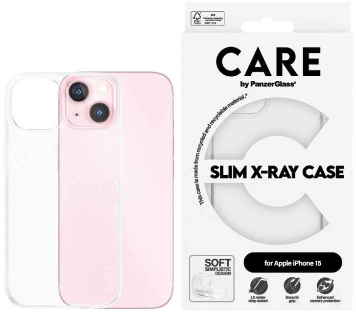 Panzer Glass CARE by PanzerGlass Slim X-Ray Apple iPhone 15 - dėklas telefonui skaidrus