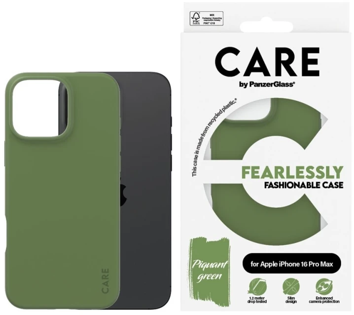 Dėklas Panzer Glass PanzerGlass PanzerGlass CARE Fashion Colors iPhone 16 Pro Max grün