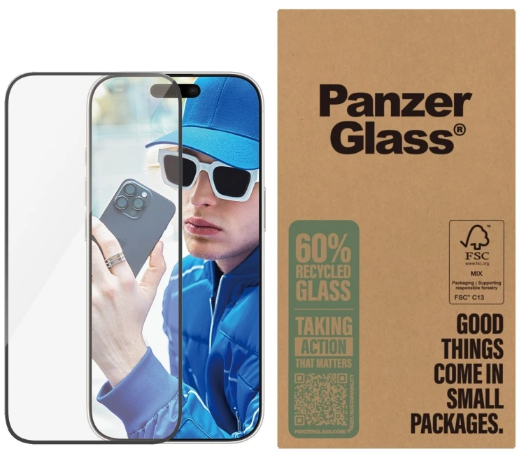 Panzer Glass „PanzerGlass ®“ ekrano apsauga, skirta „iPhone 16 Pro“ | Itin plataus pritaikymo | Didmeninė prekyba, „Apple“, „Apple“ – „iPhone 16 Pro“, Sauso klijavimo, Atsparus įbrėžimams, Atsparus smūgiams, Permatomas, 50 vnt.