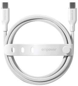 Panzer Glass PanzerGlass empower by ® Racing 240W USB-C į USB-C kabelis | USB 2.0 | 2M | Sidabrinė balta, Balta
