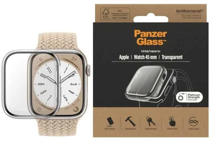 Panzer Glass PanzerGlass Viso korpuso Apple Watch 7 45mm ekrano apsauga, Skaidrus